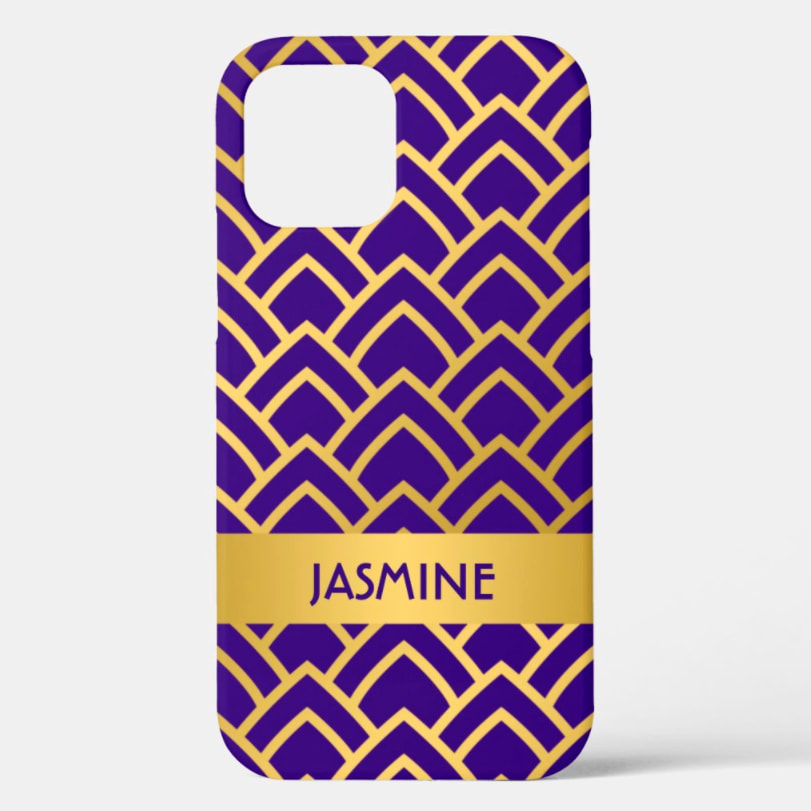 Gold and Purple Art Deco Cell Phone Case